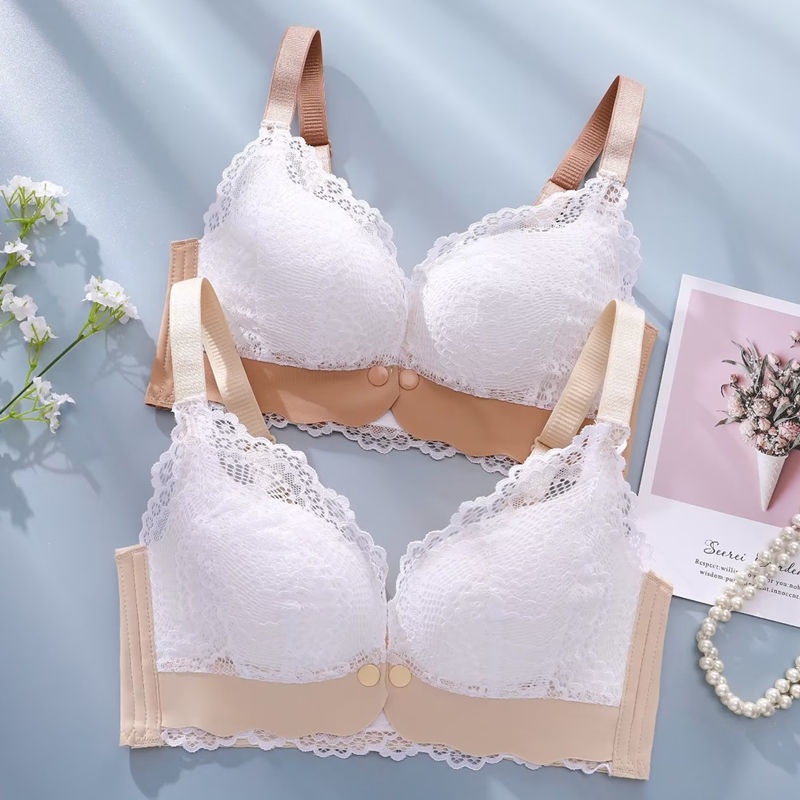 Áo Ngực Cài Trước Không Gọng Nâng Ngực Chống Chảy Xệ Thoải Mái