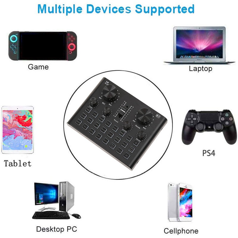 CUVAVE V8 Plus Sound Card Live Universal for Computer Pc 