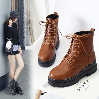 boot cao cổ nữ độn đế , bốt cổ lửng CÁ TÍNH - G285