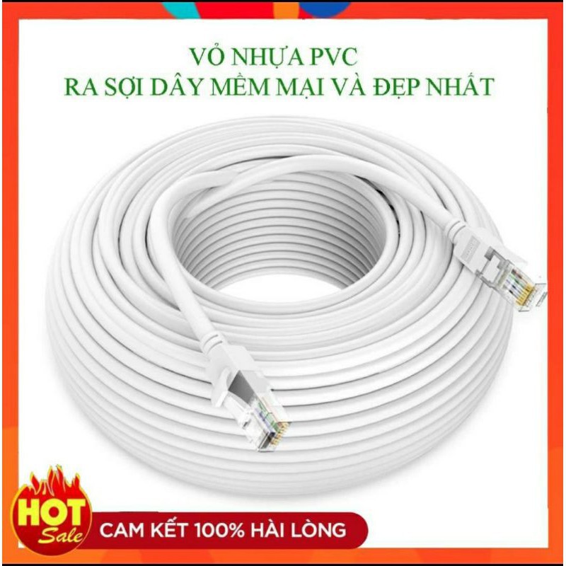 [Lõi Đồng]Dây mạng cat5e dài 40M 50M 60M 305M chuẩn đúc sẵn 2 đầu bấm-dây mạng lan internet tốt xịn cao cấp