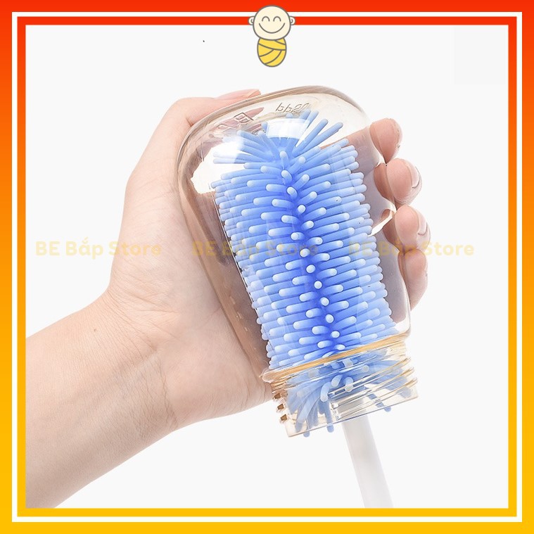 ⚡BÁN LỖ XIN ĐÁNH GIÁ 5 SAO⚡Bộ Cọ Rửa Bình Sữa Silicon ⚡CAO CẤP⚡ 3 Chi Tiết Cho Bé, Tay Cầm Xoay 360 Độ