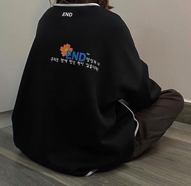 Áo khoác nỉ viền end bomber form rộng ulzzang | BigBuy360 - bigbuy360.vn