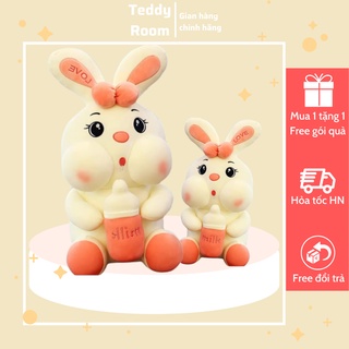 Gấu bông Thỏ ôm bình sữa cao cấp Teddyroom