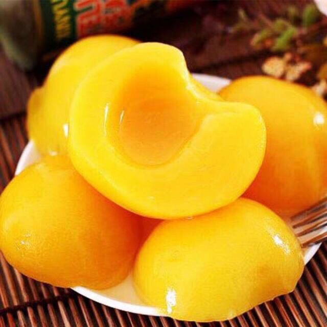 2 Hộp đào ngâm, đào ngâm nước đường