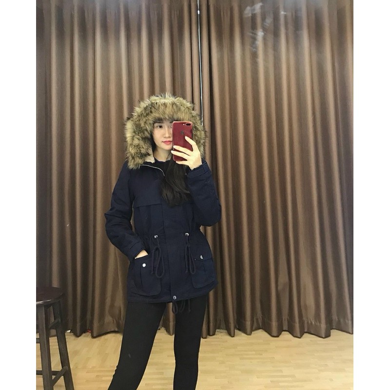 Áo kaki lót lông chun eo