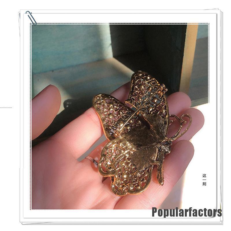 Ghim Cài Áo Hình Bướm Đính Đá Thời Trang