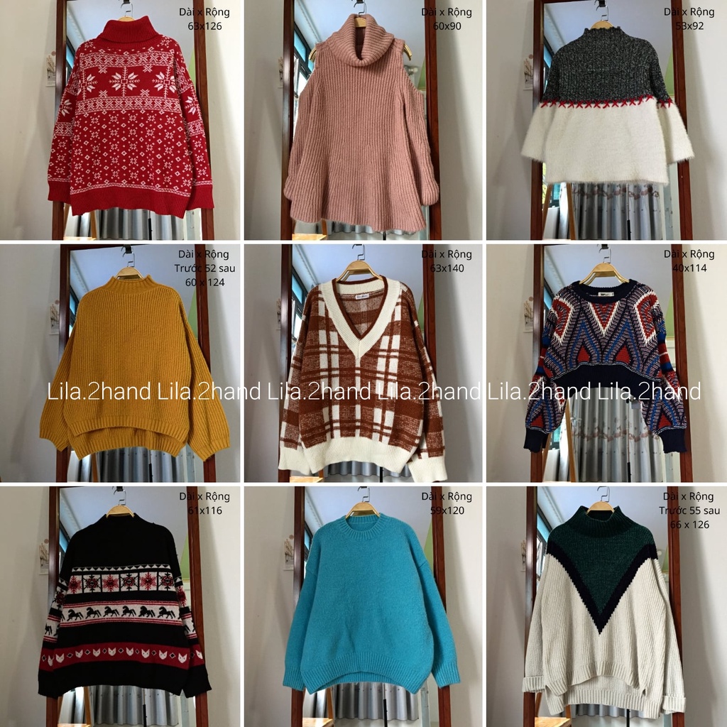 ÁO LEN HÀN QUỐC PHONG CÁCH VINTAGE 2HAND