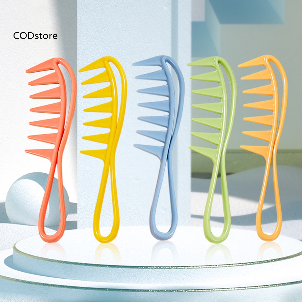 Lược Chải Tóc Xoăn Bằng Nhựa Răng Cá Mập Màu Kẹo Dùng Được Cả Khi Tạo Kiểu Tóc Khô Và Ướt