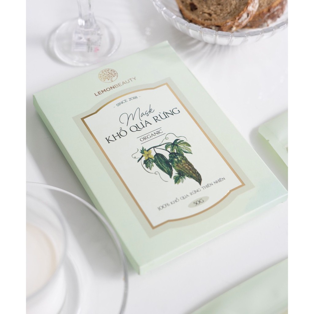 Mặt Nạ Khổ Qua Rừng LEMON MASK,Bột Đắp Mặt Thiên Nhiên Chiết Xuất Từ Khổ Qua Rừng,Hộp 50 Gram,HÀNG CHÍNH HÃNG