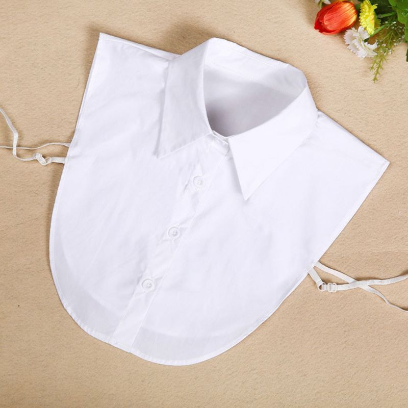 Cổ áo giả bằng cotton màu trơn có thể điều chỉnh và tháo rời dành cho nữ | WebRaoVat - webraovat.net.vn