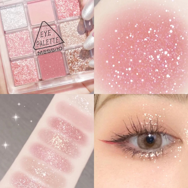 [Hàng mới về] Bảng Phấn Mắt Jiugongge Nhiều Màu Sắc Trang Điểm Thu Hút Thời Trang