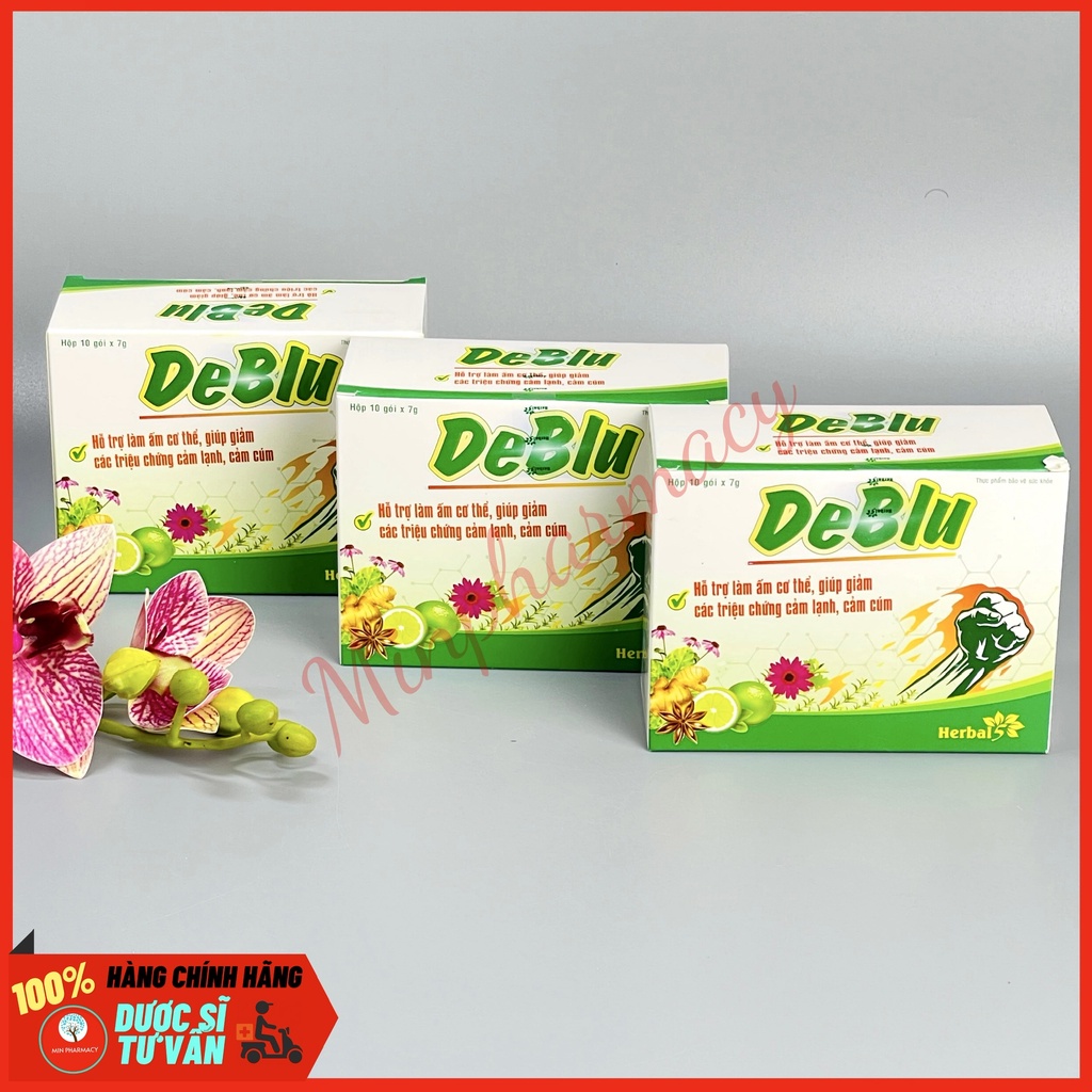 Bột giải cảm DEBLU Làm ấm cơ thể, Giảm ho, Cảm cúm (hộp 10 gói) - Minpharmacy