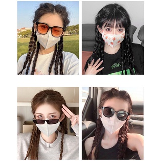 【kifli】Tóc Giả Đuôi Ngựa Dài Thắt Bím Hai Lớp Màu Sắc Ngọt Ngào Cá Tính