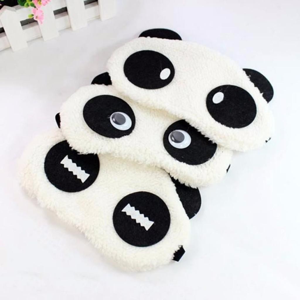 Tấm bịt mắt ngủ hình gấu panda dễ thương, chất liệu bông mềm mại