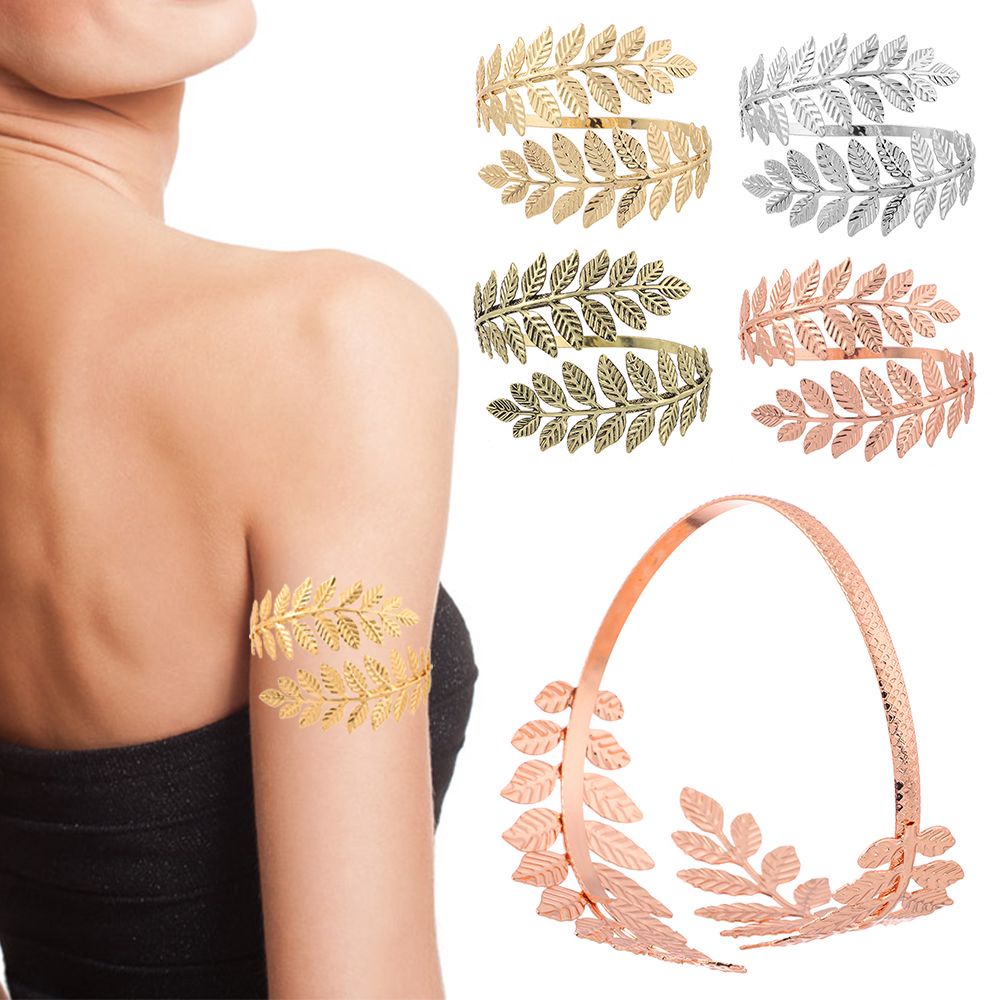 Vòng đeo cánh tay bằng kim loại hình chiếc lá phong cách bohemian thời trang cho nữ