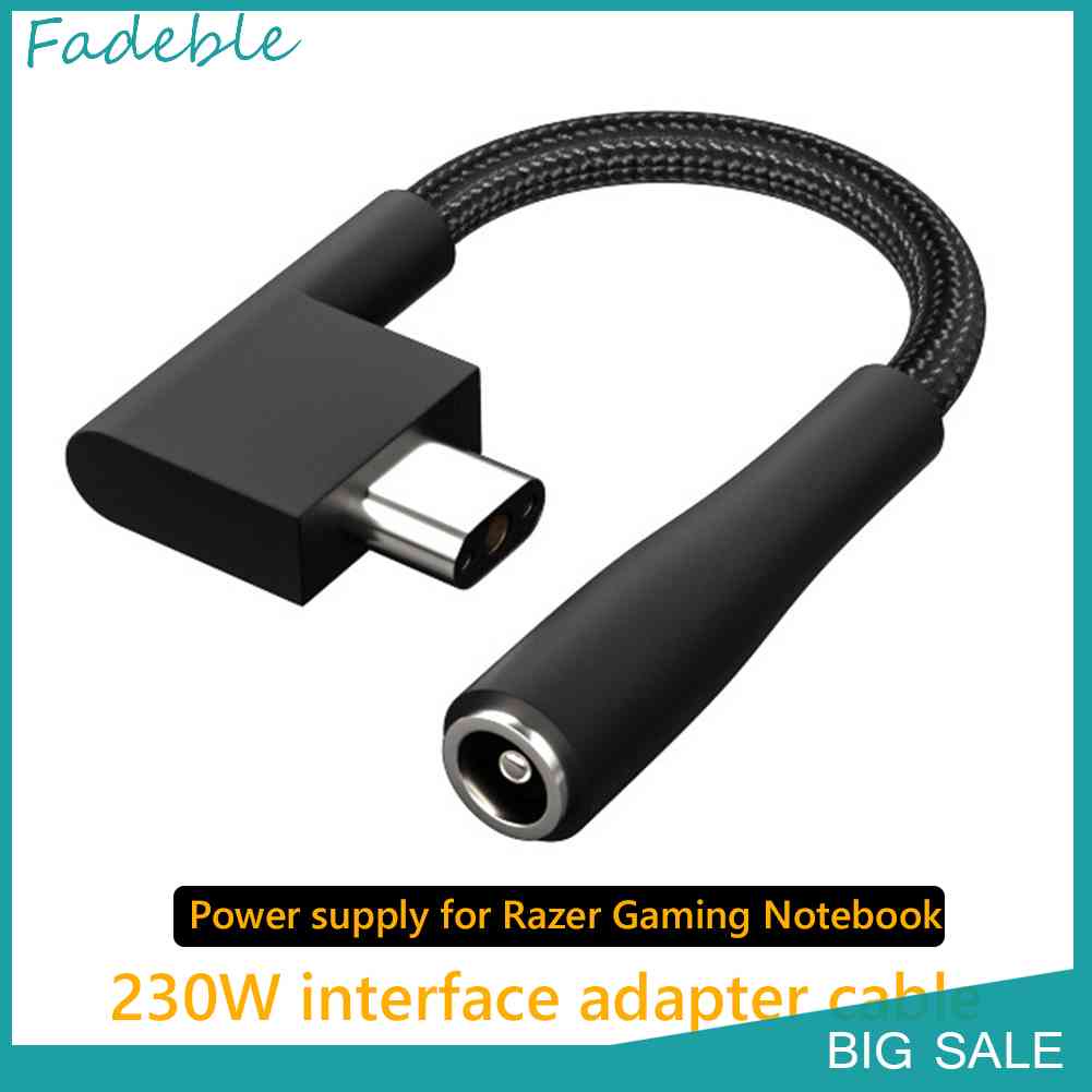 Dây Cáp Nguồn Chuyển Đổi 230W Cho Razer Notebook DC Female Sang 3Pin