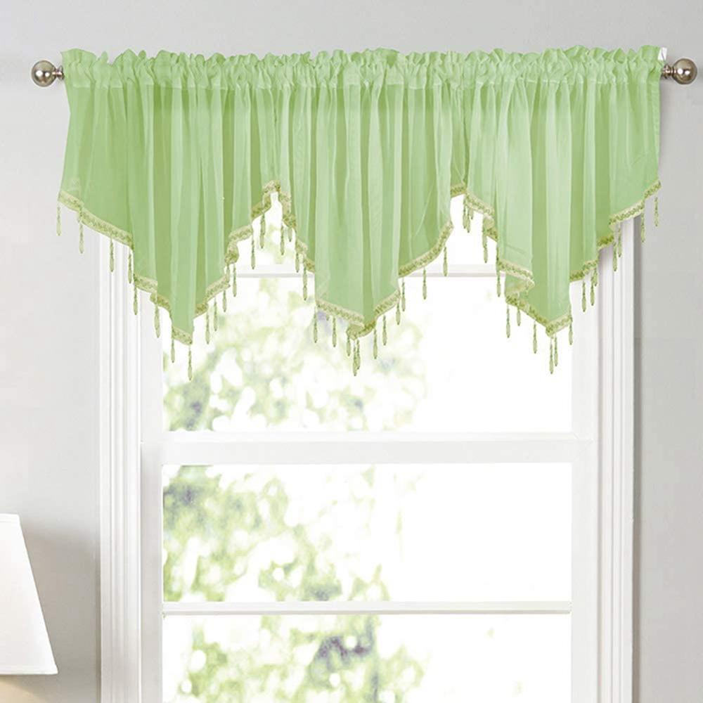 NICKOLAS Rèm Cửa Hình Tam Giác Bằng Polyester Màu Sắc Trơn Trang Trí Nhà Cửa