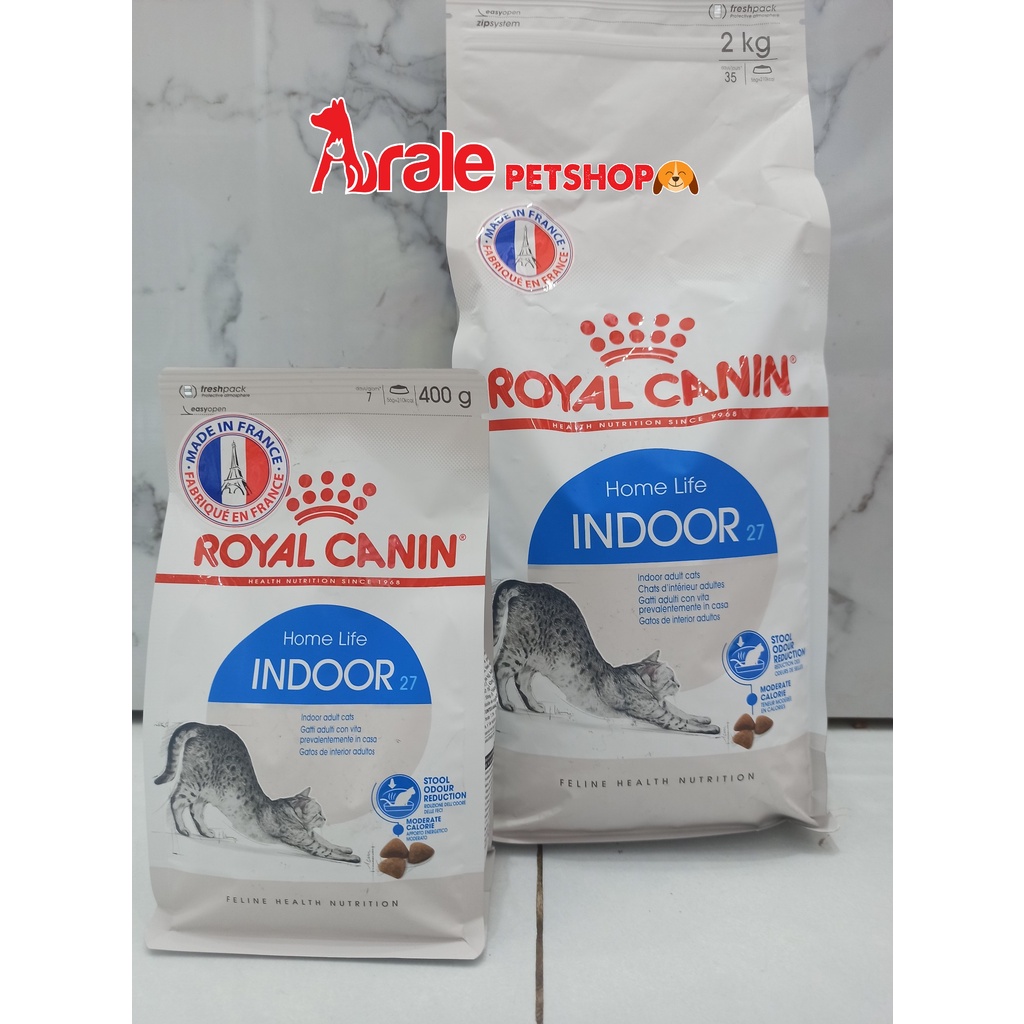 Thức ăn cho mèo nuôi trong nhà, ít vận động Royal canin Indoor 27 [ 400g &amp; 2kg ]