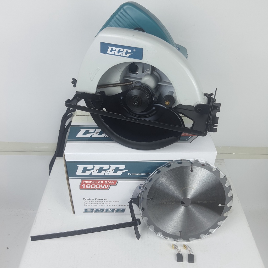 Máy cắt gỗ, máy cưa gỗ cầm tay G5800, công suất lớn 1600w, lưỡi 185mm, chính hãng GGG, tốc độ 5500v/p