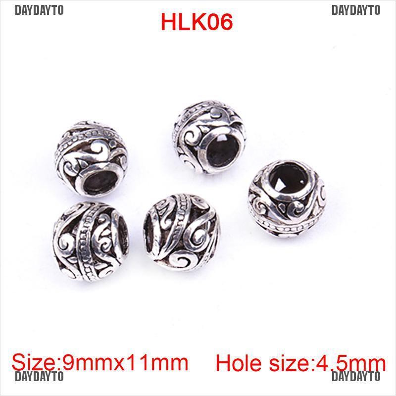 Bộ 10 Vòng Bện Tóc Bằng Hợp Kim Thiết Kế Rỗng Phong Cách Viking Cổ Điển