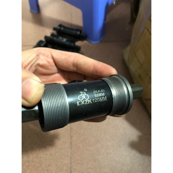 Trục giữa cốt vuông bạc đạn 120mm đen rẻ THÔNG SỐ:120mm