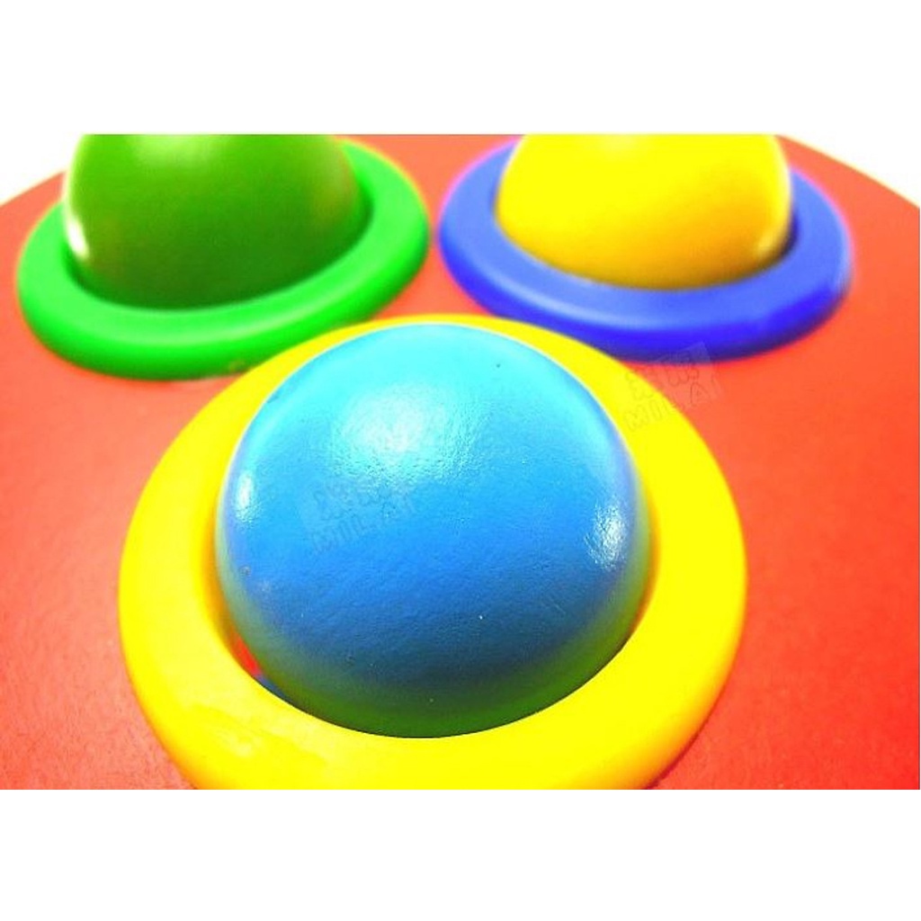 Đồ chơi gỗ tháp lốc xoáy lốc Đập bóng bậc thang lốc xoáy nhiều màu kích thích khám phá cho trẻ