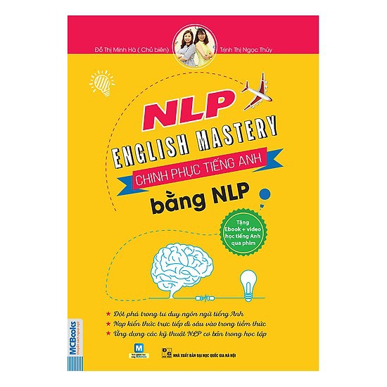 Sách - NLP English Mastery - Chinh Phục Tiếng Anh Bằng NLP Tặng Ebooks và Video Học Tiếng Anh Qua Phim