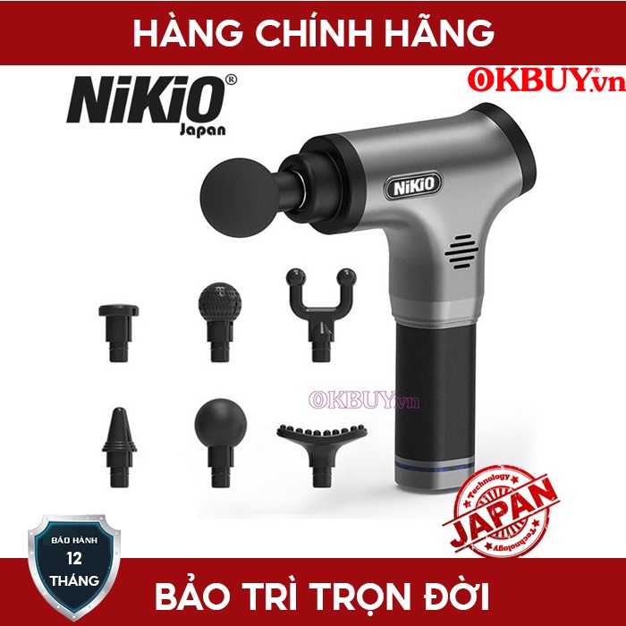 Súng mát xa cầm tay Nikio NK171, NK-172 Nhật Bản điều trị đau nhức mỏi, căng cơ cực hiệu quả