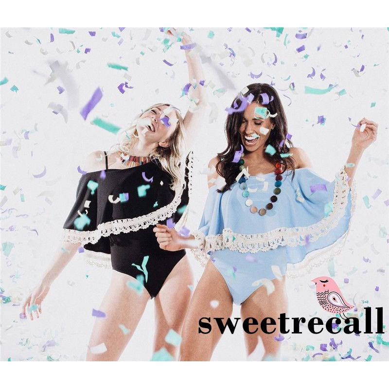 Đồ bơi 1 mảnh trễ vai viền ren duyên dáng nữ tính | BigBuy360 - bigbuy360.vn