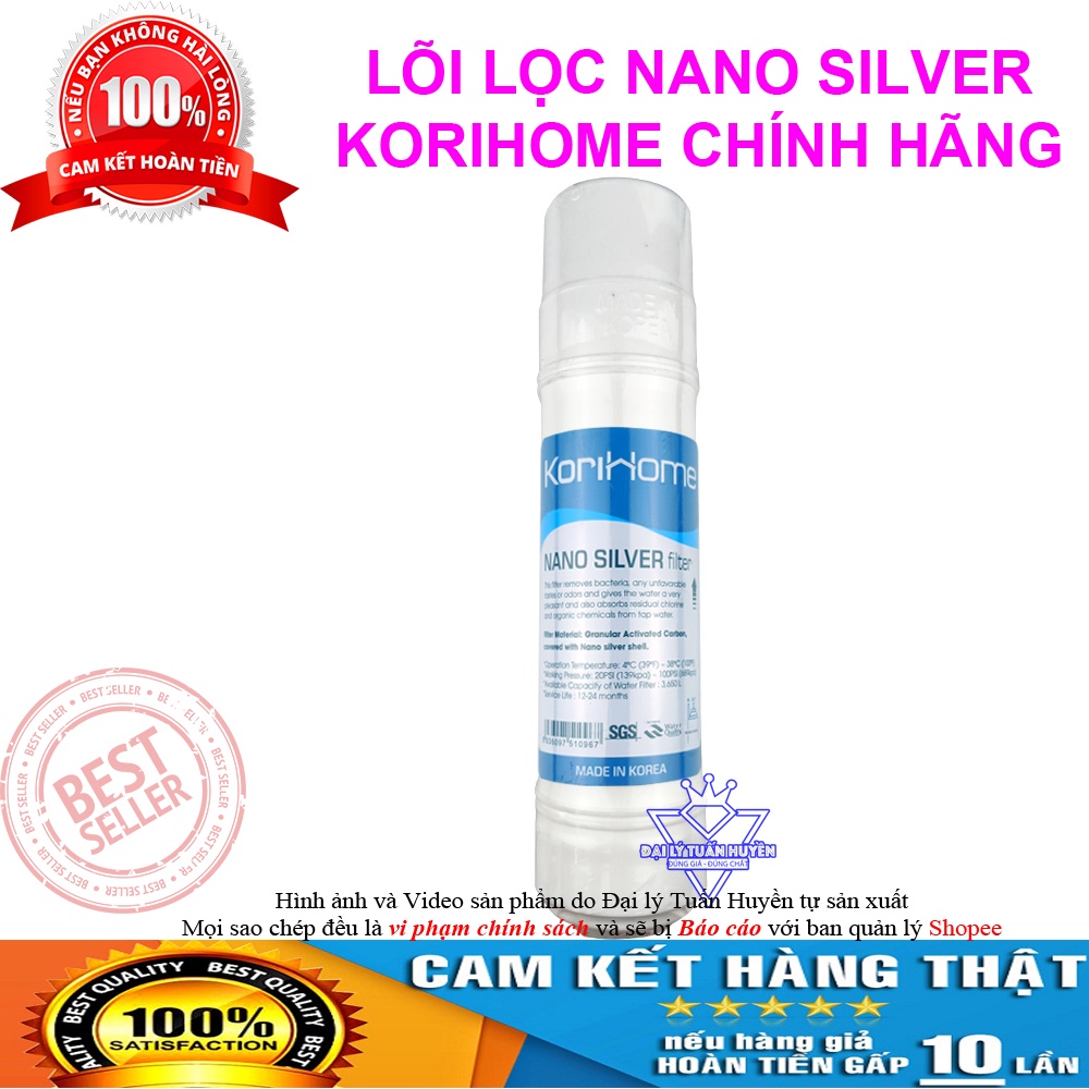 Lõi lọc nước Nano Silver KoriHome chính hãng