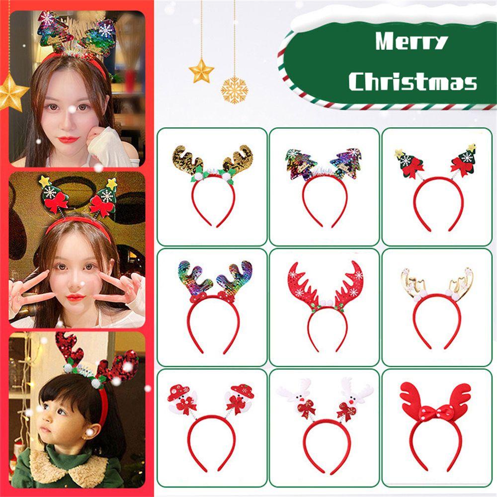 Băng Đô Cài Tóc Hình Sừng Tuần Lộc Giáng Sinh Dễ Thương