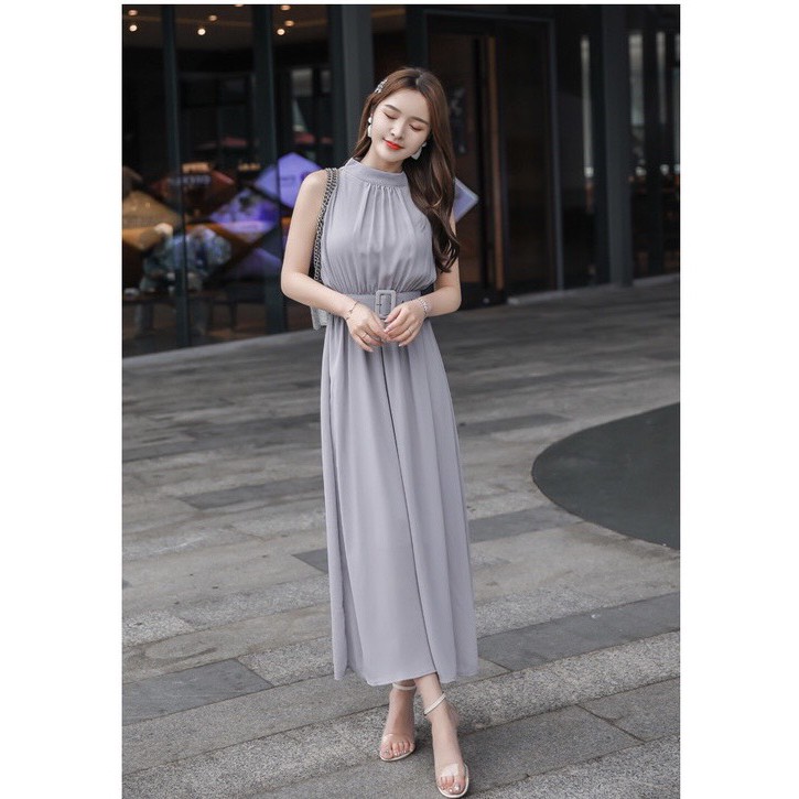 Đầm Maxi Đẹp ❤️FREESHIP❤️ Dáng Dài Cổ Trụ Eo Thun Kèm Nịt | BigBuy360 - bigbuy360.vn