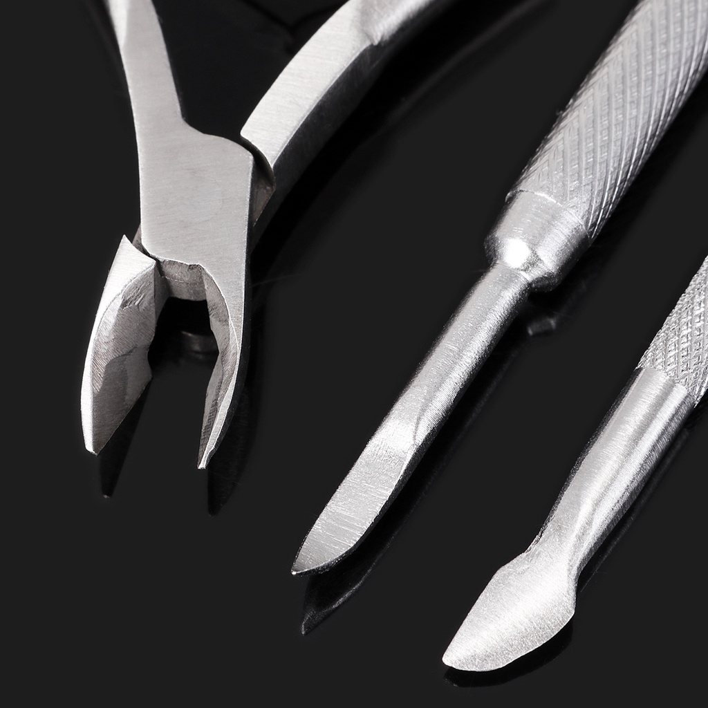 Bộ dụng cụ làm móng MONJA bằng thép không gỉ 10 kiểu khác nhau chăm sóc tiện lợi