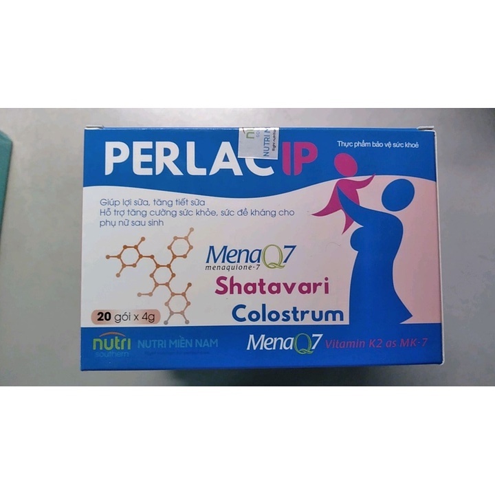 Cốm lợi sữa PERLAC IP (Hộp 20 gói) – Bổ sung VITAMIN VÀ DƯỠNG CHẤT giúp LỢI SỮA, TĂNG CHẤT LƯỢNG SỮA, TĂNG SỨC