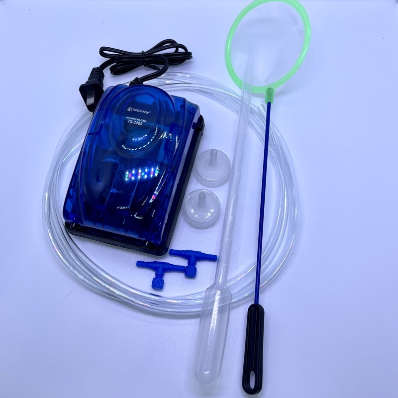 Combo bộ ấp artemia + Máy sủi 2 vòi