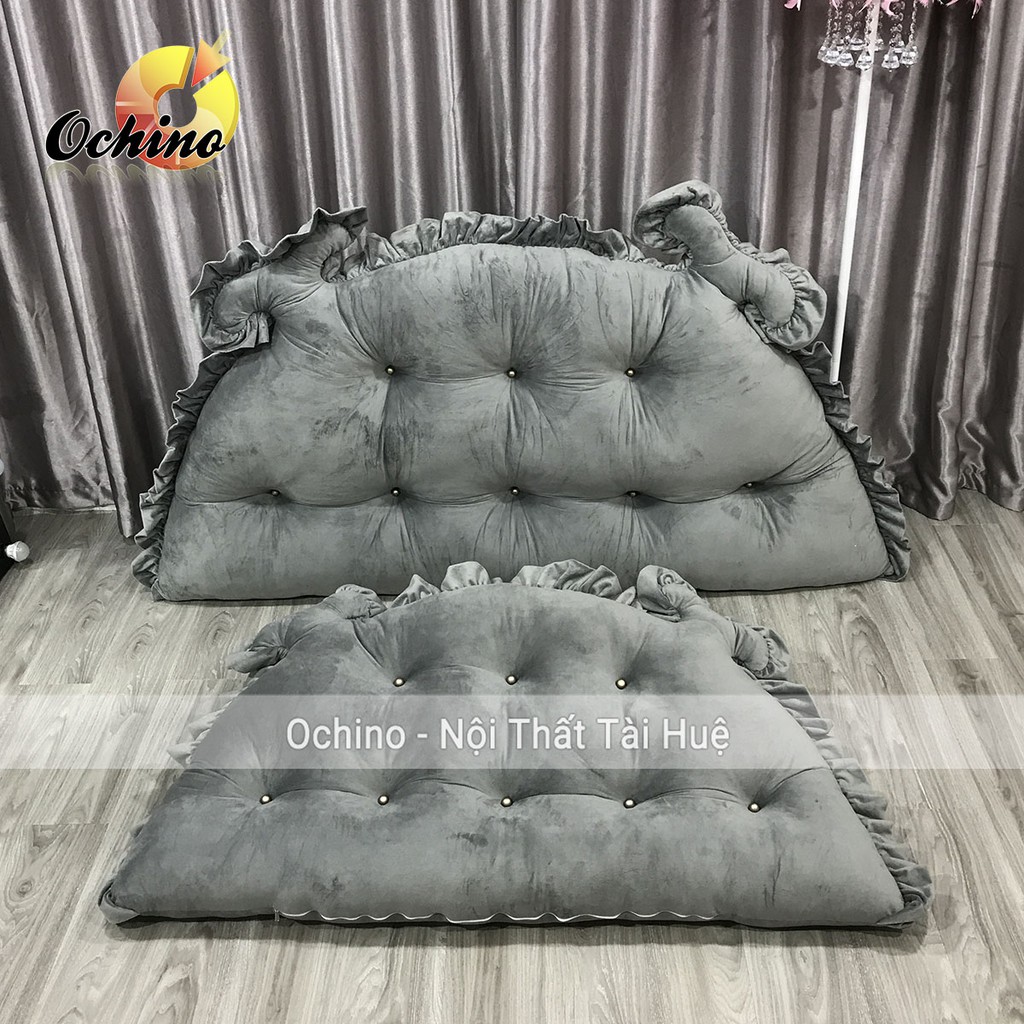 Gối Tựa Đầu Giường Đính Khuy Mẫu Hoàng Gia Cao Cấp Size 1m2-55 và 1m6-75 (Hàng có Sẵn)