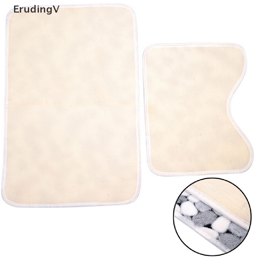 Bộ 2 Thảm Lót Sàn Nhà Vệ Sinh Bằng Cotton Mềm Mại Chống Trượt Giặt Được Tiện Lợi