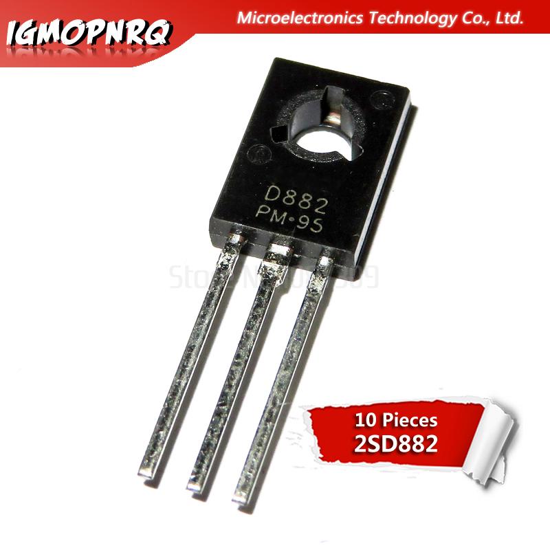 Bộ 10 phụ kiện khuếch đại 2SD882P D882P D882 TO-126 cho 3A 40V PNP