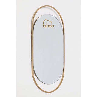 Gương treo tường trang trí-Gương oval treo tường-Gương inox mạ vàng