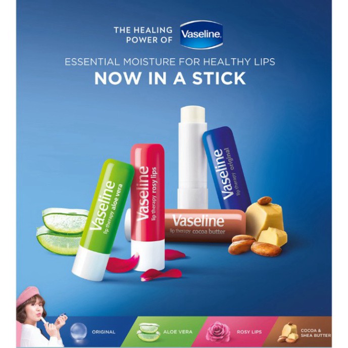 Son Dưỡng Môi Cho Môi Mềm Mại Vaseline Lip Therapy 4.8g (Dạng Thỏi) Z13