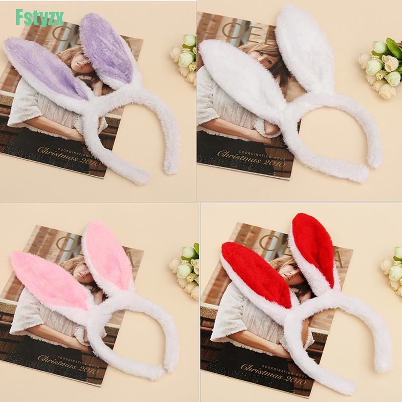 fstyzx Fashion New Plush Fluffy Bunny Rabbit Ears Headband Costume Accessory Dress Up