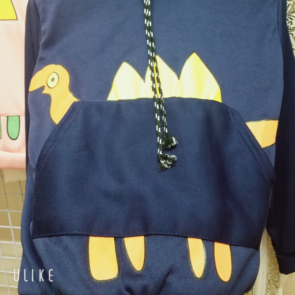 Áo Khoác Hoodie Nỉ Thời Trang Nữ Chui Đầu Hình Khủng Long Siêu Hot Mùa Tết ❤️FREESHIP❤️