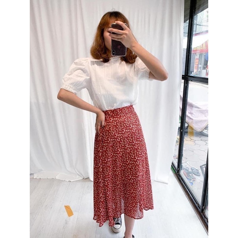 [Ảnh thật] Chân váy hoa nhí Vintage-chân váy Ulzzang | BigBuy360 - bigbuy360.vn