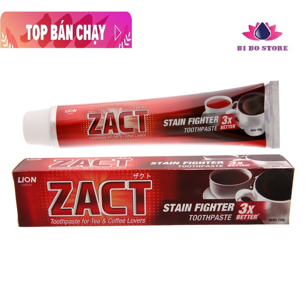 Kem Đánh Răng Tẩy Ố Vàng Răng ZACT Lion Nhật Bản 190gr - Mẫu mới