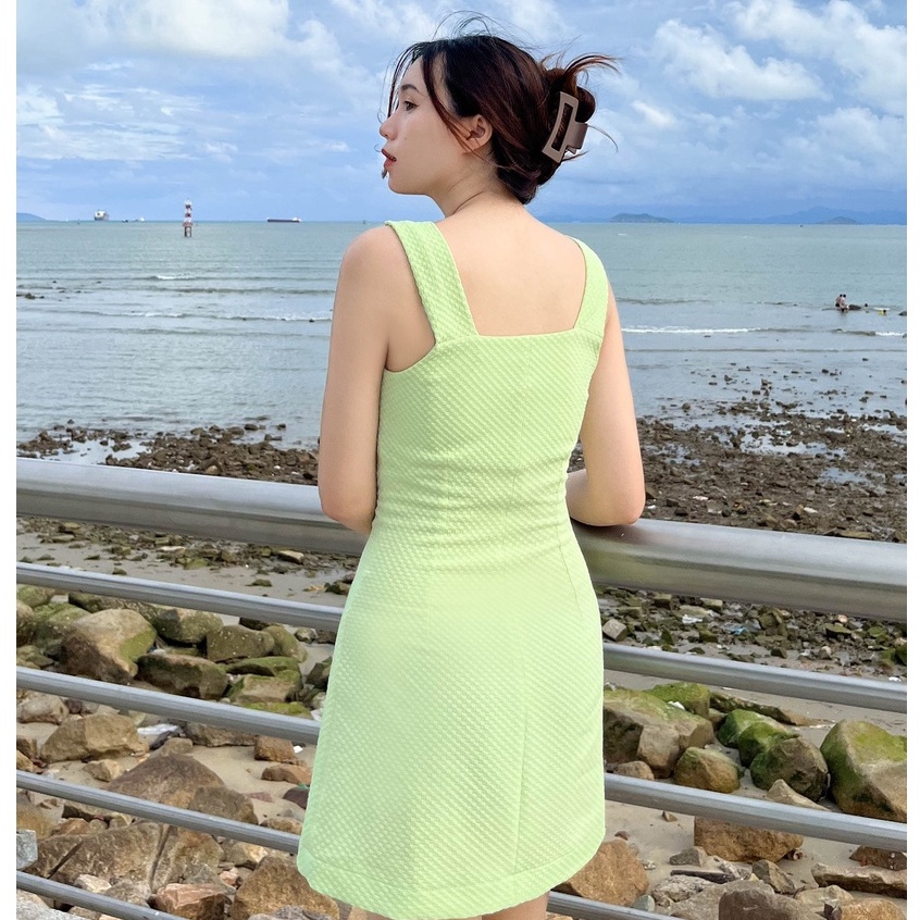 Váy xanh cốm thắt nút Fabric Holic