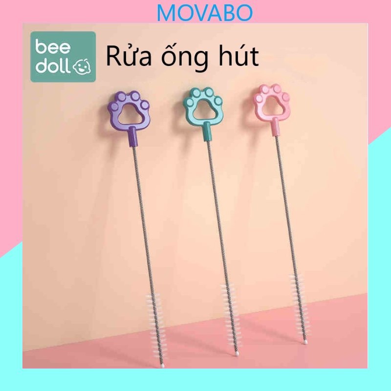 Cọ Rửa Ống Hút Bình Sữa Có Tay Cầm Beedoll