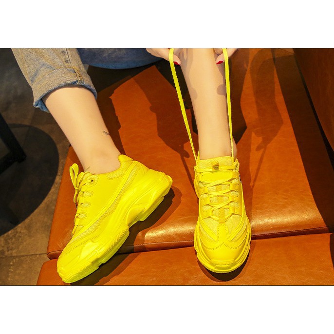 [ TẶNG TẤT KHỬ MÙI ] Giày thể thao nâng đế màu vàng số 8, siêu nổi bật và cá tính | BigBuy360 - bigbuy360.vn