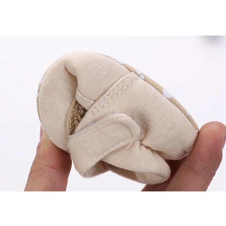 𝗦𝗵𝗼𝗽 𝗠𝗲̣ 𝗕𝗼𝗯 𝟴𝟲 - Giày tập đi cho bé 0-18 tháng tuổi chống trơn trượt ORGANIC cotton hữu cơ tự nhiên đế mềm