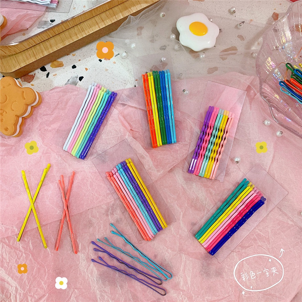 Set 10 cây kẹp tăm nhiều màu kẹp xước Hàn Quốc