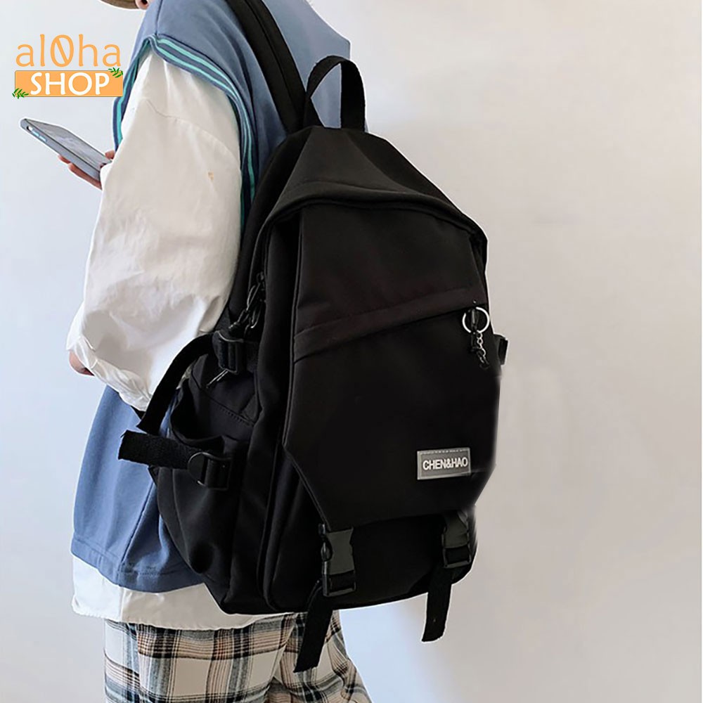 Balo - cặp sách Ulzzang Basic Chenhao đi học, đi làm, du lịch, đựng laptop B0165 Unisex nam nữ phong cách thời trang